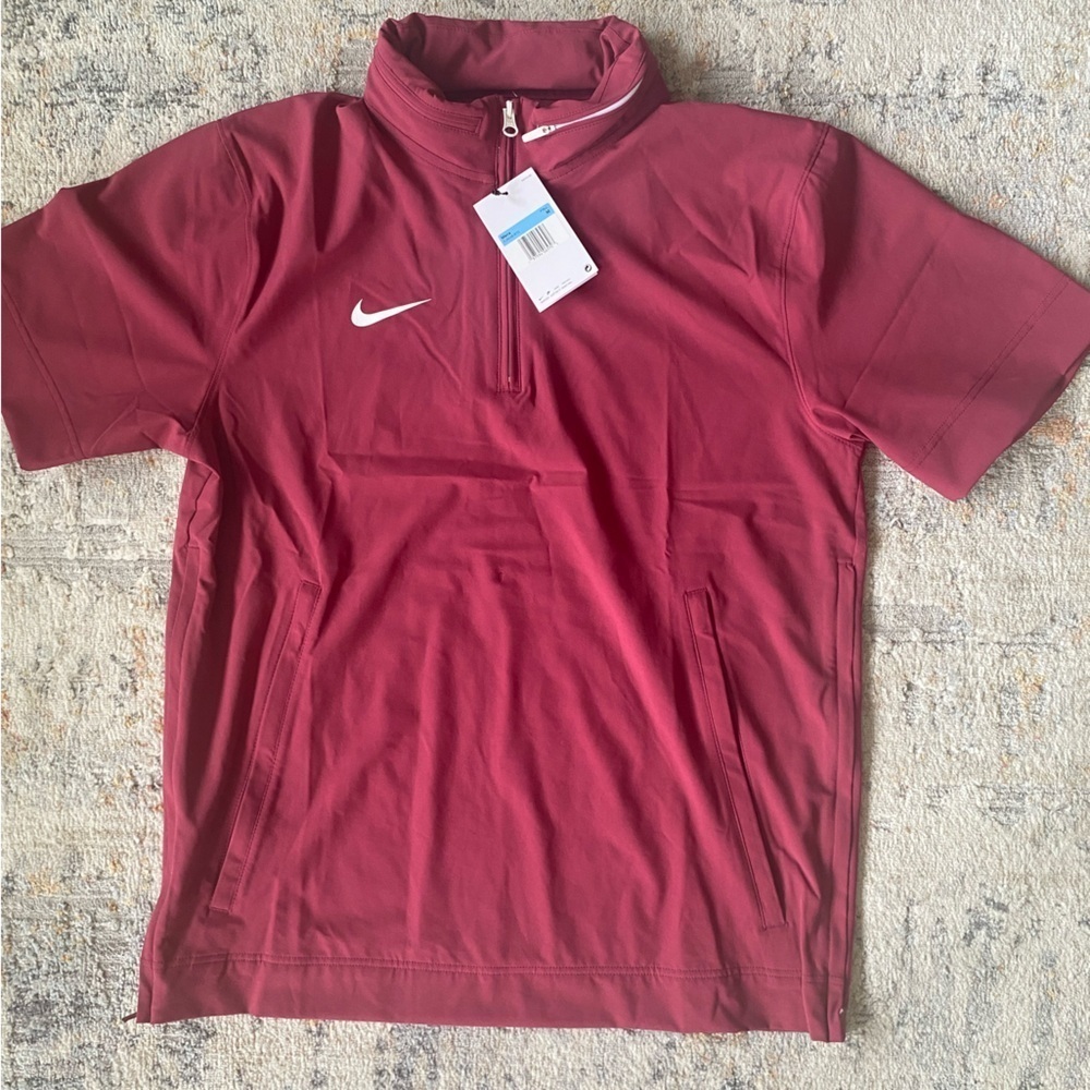 Nike football coaches sideline 1/4 zip maroon jacket. Size medium.​​​​​ - Picture 3 of 9